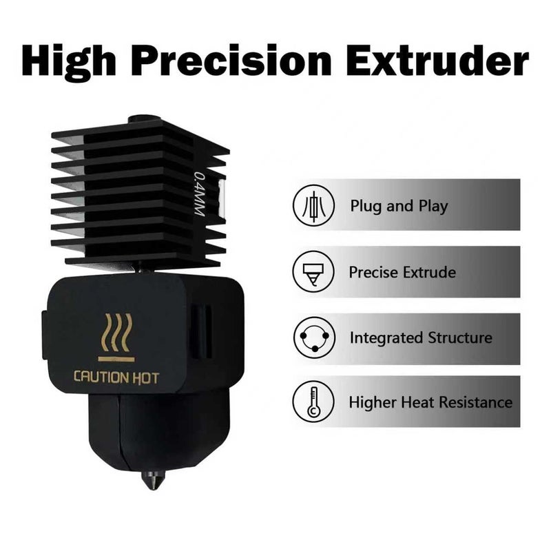 HzdaDeve طقم 4 عبوات 0.2MM 0.4MM 0.6MM رأس طباعة A1 Mini/A1 Hotend ترقية طقم رأس الطباعة من الفولاذ المقاوم للصدأ عالي الحرارة مع غطاء سيليكون بديل لملحقات طابعة Bambu Lab 3D - Image 2